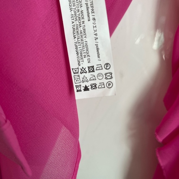 Zara Emerald Green Ruffle Sleeve Blouse Mandarin Collar, Size M - Picture 10 of 10